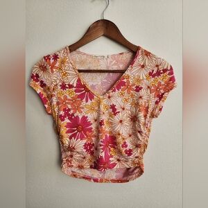 Size Small Hippy Floral Crop Top